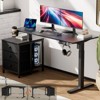WOWLIVE 47-55'' Electric Standing Desk with 3 Drawers, Height Adjustable Gaming Desk with Cup Holder, Storage Computer Desk for Home Office - 2 of 4