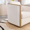 VYNXARIA COOLMORE Corduroy Swivel Barrel Chair - Chic 360¡ã Accent Chair in Beige - 3 of 4