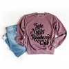 Late Night Readers Club Distressed - Women's Graphic Sweatshirt - 2 of 4