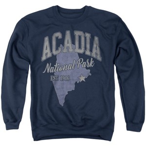 Men's Acadia National Park State Line Crewneck Sweatshirt - 1 of 4