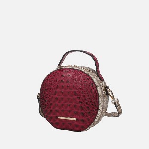 MKF Collection Ynnari Women's Crossbody Bag Croc-Embossed Chic Round by Mia K - 1 of 4
