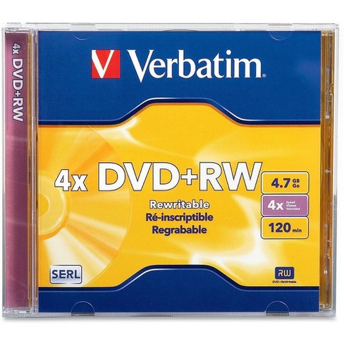 Verbatim Dvd Rw 4 7gb 4x With Branded Surface 1pk Jewel Case 2 Hour Maximum Recording Time Target