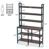 Resenkos Bookshelf, Bookcase Standing Shelf Unts,6-Tier Bookshelf, Industrial Etagere Bookcase Storage Rack,Rustic Brown - 2 of 4