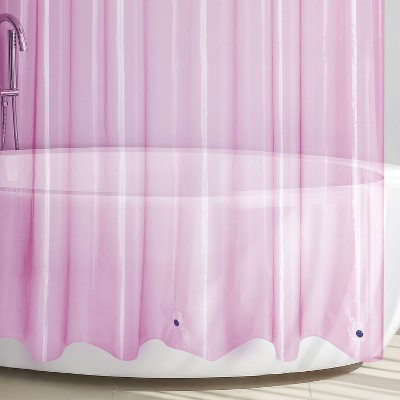Radiant Border Dual-Tone Purple and Blue PEVA Shower Curtain Set