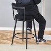 NicBex Bar Stools Set of 2 Modern Breathable Upholstered Counter Stools with Back and Metal Legs for Pub, Dining Room - 2 of 4