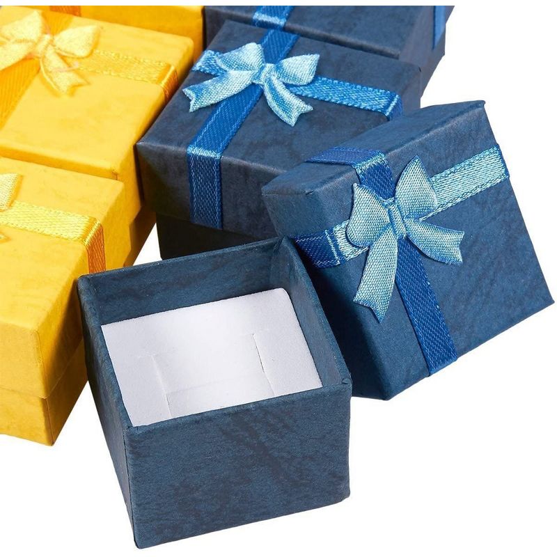 Juvale 24 Count Small Gift Boxes for Jewelry, Anniversaries, Weddings, Birthdays (6 Colors, 1.6 x 1.2 In), 5 of 9
