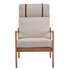 Kumasinova Polyester/Boucle Modern Accent Chair with High Back,Lounge Chair with Solid Wood Frame,Comfy Reading Chair for Living Room,Bedroom - 3 of 4