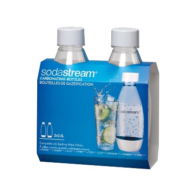 SodaStream Twinpack 0.5L Slim Carbonating Bottles – White