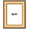 PosterPalooza | Photo Size Traditional Gold Picture Frame - UV Acrylic, Foam Board Backing, Hanging Hardware - 2 of 4
