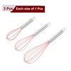 Unique Bargains Stainless Steel Silicone Non-Stick Coated Heat-Resistant Whisk 3 Pcs - 3 of 4