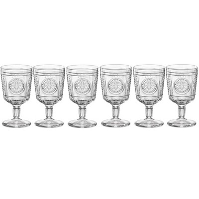 Bormioli Rocco Romantic Stemware Drinking Glass, 6-Piece