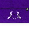 Dalix Heart of Bones Embroidered Beanie Skeleton Warm Winter Knit Hat for Women - 2 of 4