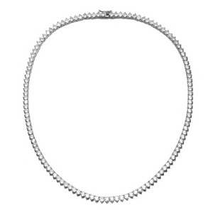 Guili Flawless Tennis Necklace with Clear Cubic Zirconia, offering a sleek and sparkling design perfect for any occasion with sophistication - 1 of 4