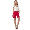 Rekucci Women's Pull-On Chic Urban Shorts with Pockets and Button Detail - 4 of 4