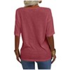 Imily Bela Women's Casual V Neck Half Sleeve Oversized T Shirt Solid Color Basic Top - 4 of 4