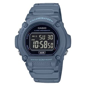 Casio Men's Classic Blue  Digital Watch with Black Dial - W-219HC-2BVCF - 1 of 2