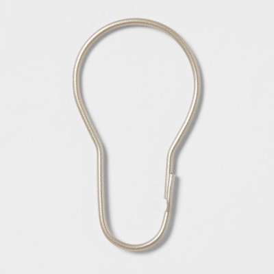Basic Shower Curtain Hook with Clasp Brushed Nickel - Room Essentials™