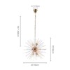 Rennnsan Luthon 22"W 12-Light Sputnik Dandelion Color Glass Modern Dimmable Chandelier in Gold - 3 of 4