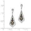 Black Bow Jewelry Champagne & White Diamond Geometric Dangle Earrings in Sterling Silver - 2 of 3