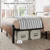 Garvee Twin/Full/Queen Wood Bed, Rustic Headboard, Underbed Storage, Heavy Duty Frame, Noise-Free, Easy Assembly, Rustic Brown - 4 of 4