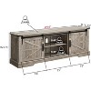 SinCiDo TV Stand for 75 Inch TV with Sliding Barn Door, Farmhouse Entertainment Center Rustic Wood Media Console Cabinet - 3 of 4