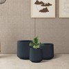 Rosemead Home & Garden 3pc Concrete Outdoor Planter Pot Black - 2 of 4