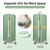 Vynxaria 5-Piece Green Expandable Luggage Set PP Hard Shell TSA Lock Spinner Wheels Travel - 2 of 4
