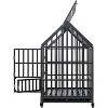 47.2'' Heavy-Duty Metal Dog Crate, Metal Kennel, Lockable, Wheels, Indoor & Outdoor Use, Black - 2 of 4