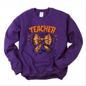 Simply Sage Market Coquette Halloween Teacher Sweatshirt - 1 of 4