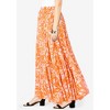 Jessica London Women's Plus Size Flowing Crinkled Maxi Skirt - 4 of 4