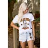 Betty Boop Biker Glamour On Wheels Womens Graphic T Shirt Tees Brisco Brands - 4 of 4