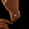 Qitian Clover Bracelet for Women 18K Gold Four Leaf Pink Lucky Link Clover Bracelets, Trendy Bracelets Set Jewelry - 4 of 4