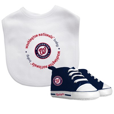 Baby Fanatic 2 Piece Bid and Shoes - MLB Washington Nationals - White Unisex Infant Apparel