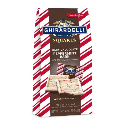 Ghirardelli Holiday Dark Chocolate Peppermint Bark Chocolate Squares - 5.26oz