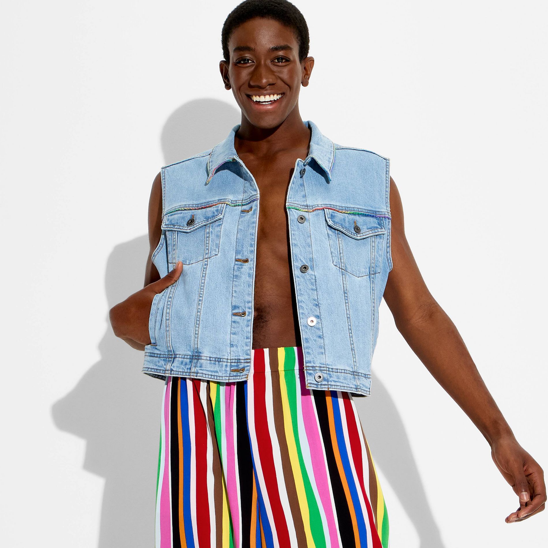 Pride Adult Vest - Light Blue Denim