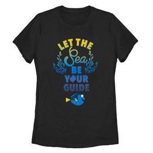 Women's Finding Dory Let the Sea be Your Guide T-Shirt - 1 of 3