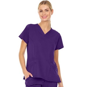 Medichic Women's Eleanor 3-Pocket Stretch V-Neck Scrub Top - 1 of 3