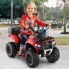 Costway 6V Toddler Ride On Electric Car ATV with Lights & Music & USB Port Storage Box Toy Car Red/Blue/Khaki/Green/Pink - 2 of 4