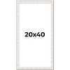 PosterPalooza | Panoramic Sculpted White Picture Frame - UV Acrylic, Foam Board Backing, Hanging Hardware - 2 of 4