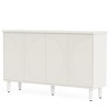 Resenkos Sideboard Buffet, Kitchen Storage Cabinet,59.4" Sideboard Buffet, White Credenza Storage Cabinet with Doors,White - 3 of 4