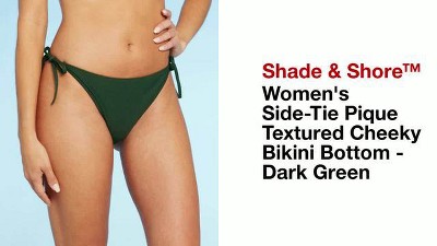 Women's Side-tie Medium Coverage Hipster Bikini Bottom - Shade & Shore™  Dark Green Xl : Target