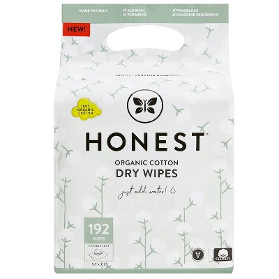 The Honest Company 100% Organic Cotton Dry Wipes - 192ct