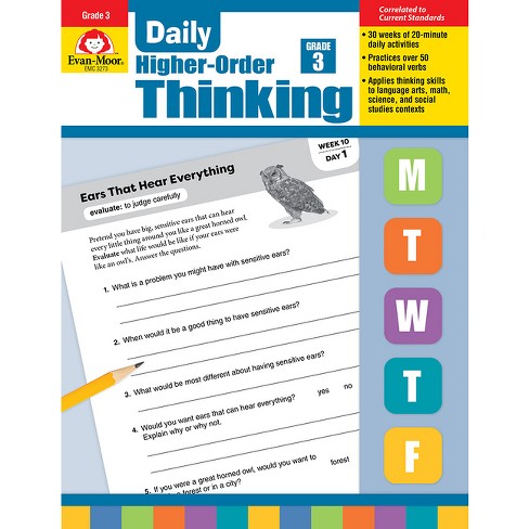 Daily Higher-Order Thinking, Grade 3 Teacher Edition - by  Evan-Moor Corporation (Paperback) - image 1 of 1