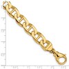 Black Bow Jewelry Men's 14k Yellow Gold, 11mm Anchor Link Chain Bracelet - 3 of 4