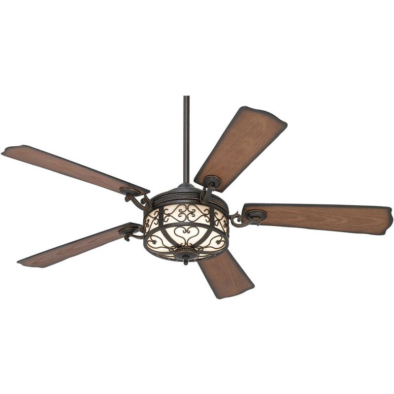 54" Casa Vieja Hermitage Rustic Indoor Outdoor Ceiling Fan with Dimmable LED Light Remote Control Golden Forged Walnut Damp Rated for Patio Exterior, 5 of 11