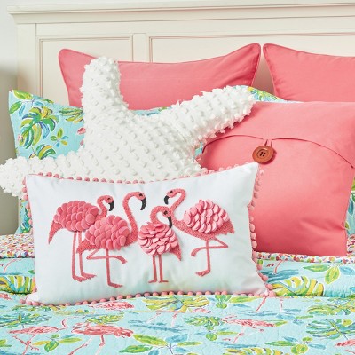 White Starfish Shaped Coastal Polyester Throw Pillow