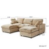 Cloud Couch Modular Sectional Sofa,100.5" U Shaped Couch, Oversized Convertible Wide Seater,3 Seater With 2 Ottomans For Living Room Set,Khkai - 3 of 4