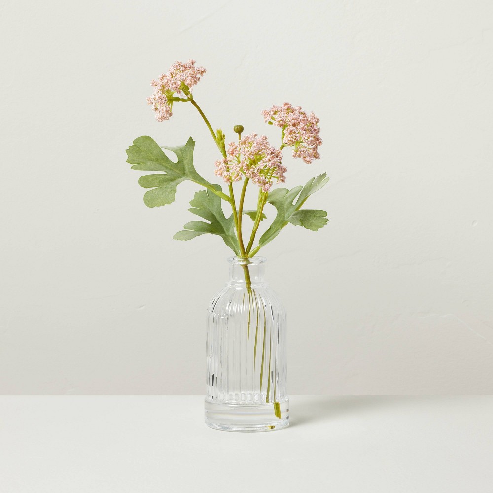 Photos - Other interior and decor 11" Faux Blush Pink Sedum Flower Arrangement - Hearth & Hand™ with Magnoli