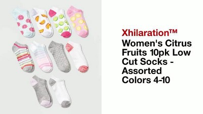 Xhilaration Womens Low Cut Socks Size 4-10 I'm Busy Bee Print Green Multi 1  Pair