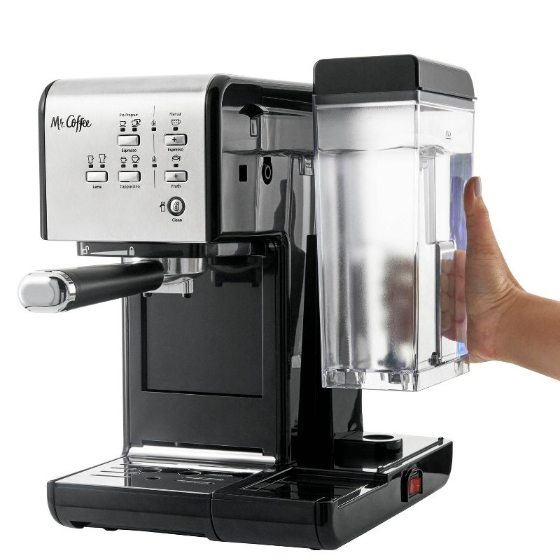 Mr. Coffee One-Touch Coffeehouse Espresso and Cappuccino Machine Black, 6 of 13